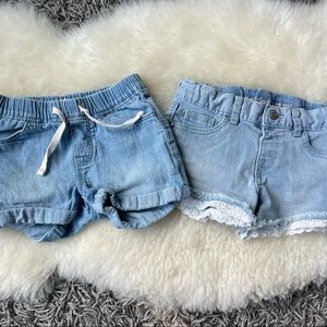 Set of 2 size 4 denim shorts
